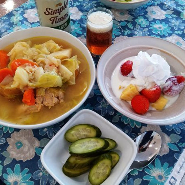 残念ながら普通の日曜日になって ～ 遅いランチは冷や麦混ぜ麺