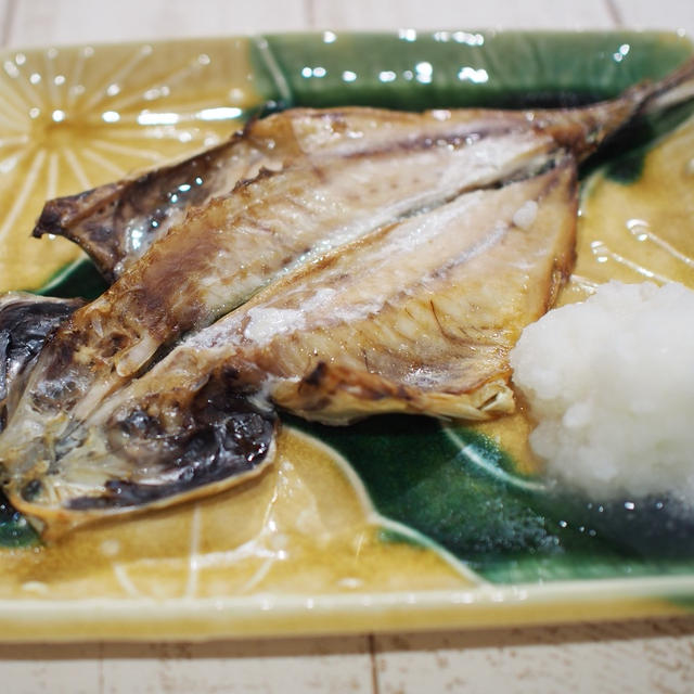 特大干物と野菜おかず