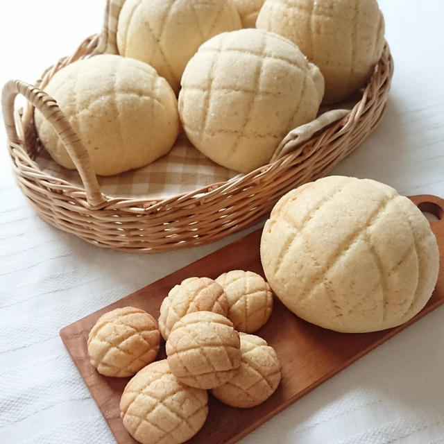 メロンパンの皮だけで作った「メロンパンクッキー」♡