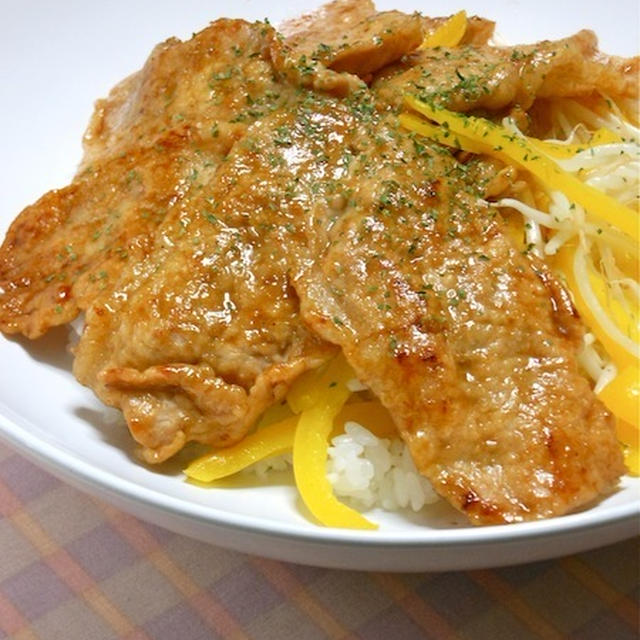 やわらか〜いエゴマ豚とお酢で疲労回復晩ご飯、パパっと出来てウマ〜な豚のさっぱり焼き。