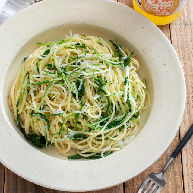 ＜レシピ開発＞ゆず香る！しらすと水菜のパスタ。馬路ずしの素で簡単おいしい♪【農家のレシピ帳】PR