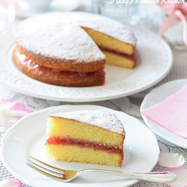 【イギリス菓子】ヴィクトリアサンドイッチケーキ♡伝統のアフタヌーンティーケーキをご自宅で♪