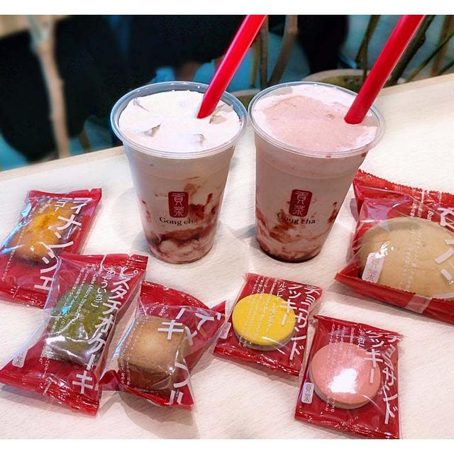 ゴンチャの新作☆伝説の「いちご杏仁」が復活！フードも一緒に実食レポ♪