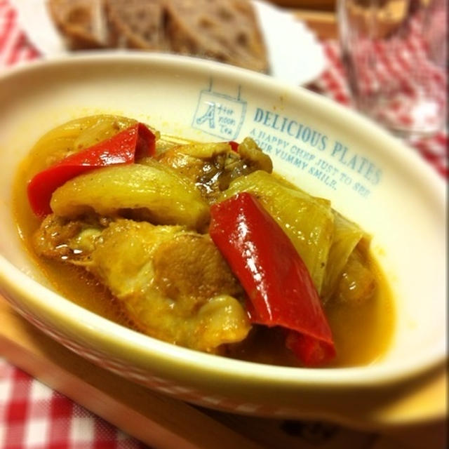 鶏肉と新たまねぎのカレー煮