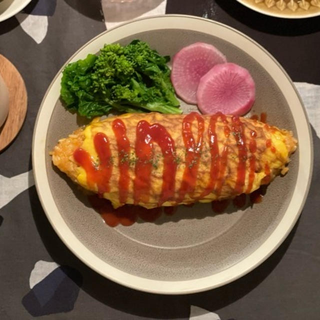 オムライスの夜ごはん＆楽天マラソンスタートダッシュでパジャマを買った
