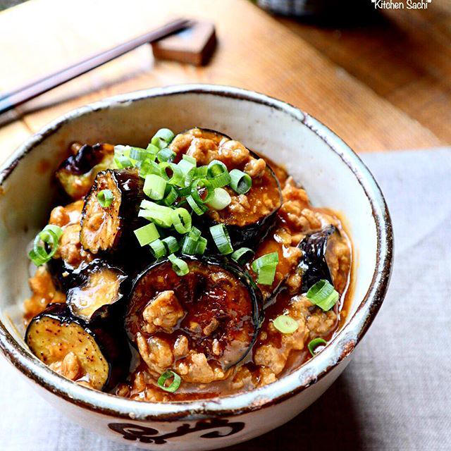 焼肉のたれで簡単！なす味噌丼♡【#簡単レシピ#ごはん】