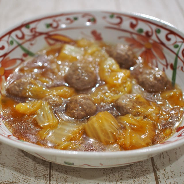 とろとろ白菜と肉団子の煮物