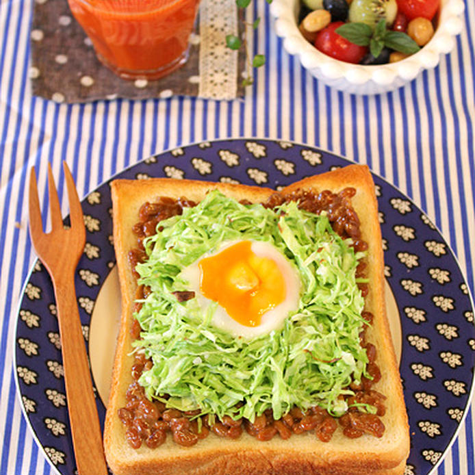 納豆×パンはアレンジいろいろ！納豆トーストの人気レシピ12選の画像