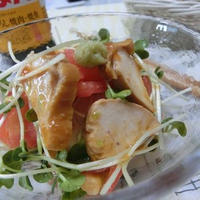 しぼりトマトとわさびで☆　さっぱり鶏チャーシューの香り和え