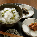 京都の美味しい佃煮とお鍋で炊く季節の豆ごはん♪