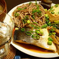 ハマチかま煮付けと蕎麦のワンプレート