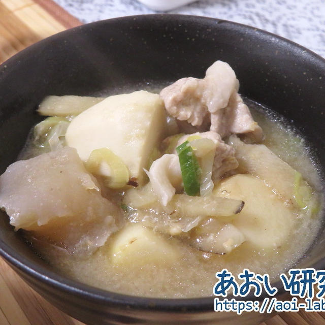 料理日記 79 / 庄内風芋煮 (味噌×豚肉)