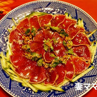 香味ダレでカツオのたたき♪　Bonito Tataki