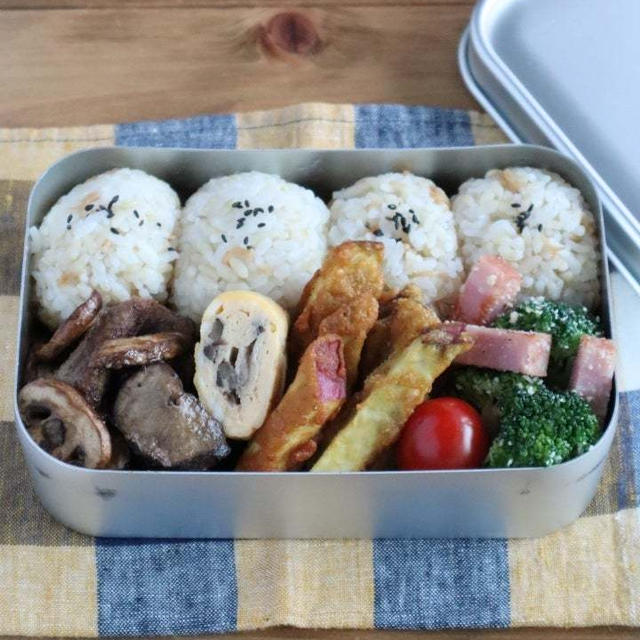 【#お弁当】牛肉ときのこのピリ辛オイスター弁当♪