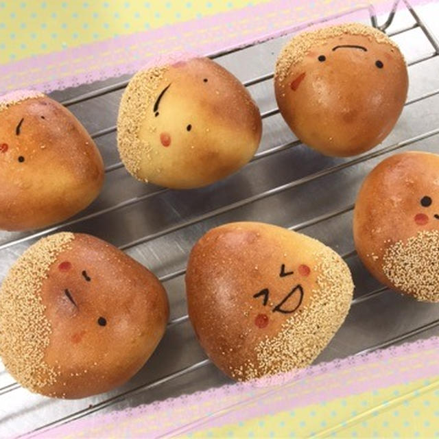 塩顔？栗あんぱんとブレッドボウル。