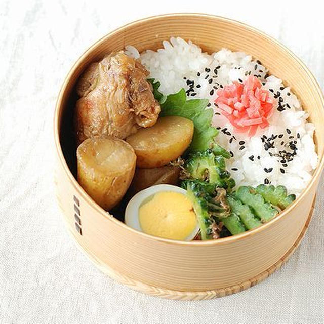 ◆手羽元とじゃが芋の甘辛煮弁当