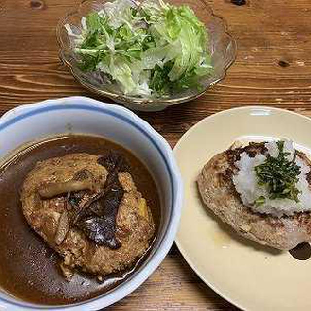 筍入り豆腐ハンバーグ２種と弁当