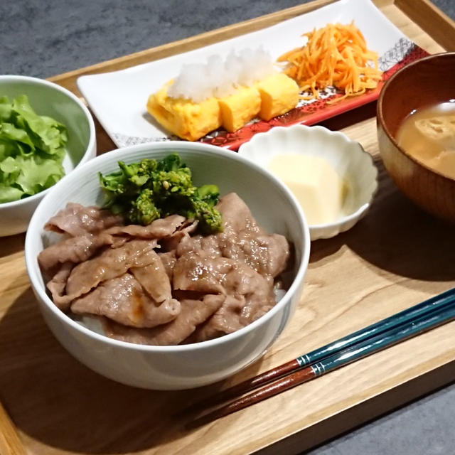 2大牛丼の献立