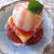 [可愛いスイーツ]　ヘルシー豆腐ケーキアイスのせ♪
