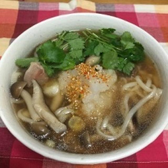 ミツカン追いがつおつゆできのこおろしうどん