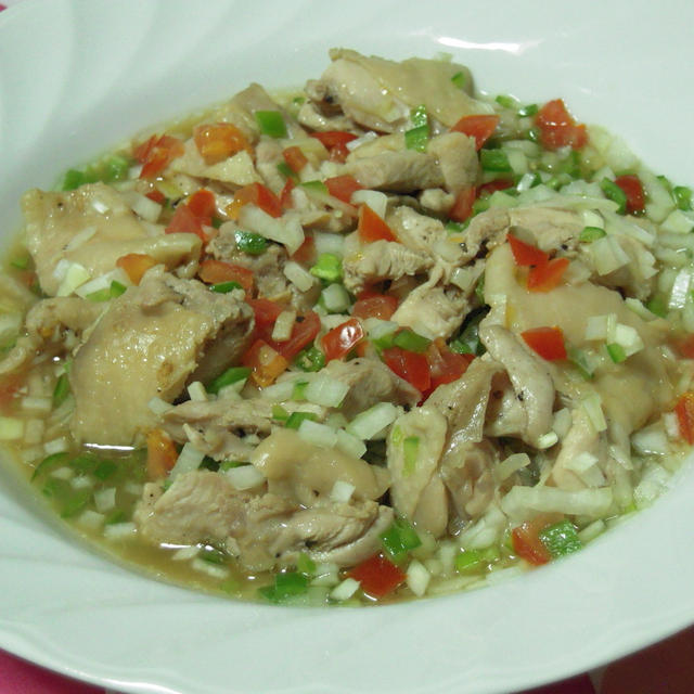 鶏肉のドレッシング煮