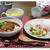 煮込みハンバーグ＆さつまいもinかぼちゃのポタージュスープ　親娘で似てる？！