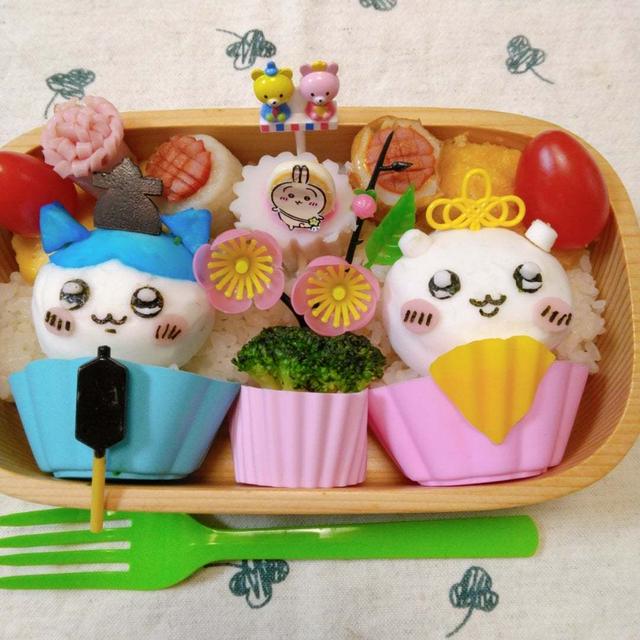 おでんはんぺんでちいかわひな祭り弁当〖キャラ弁〗  #平日お昼ご飯はお弁当or外食