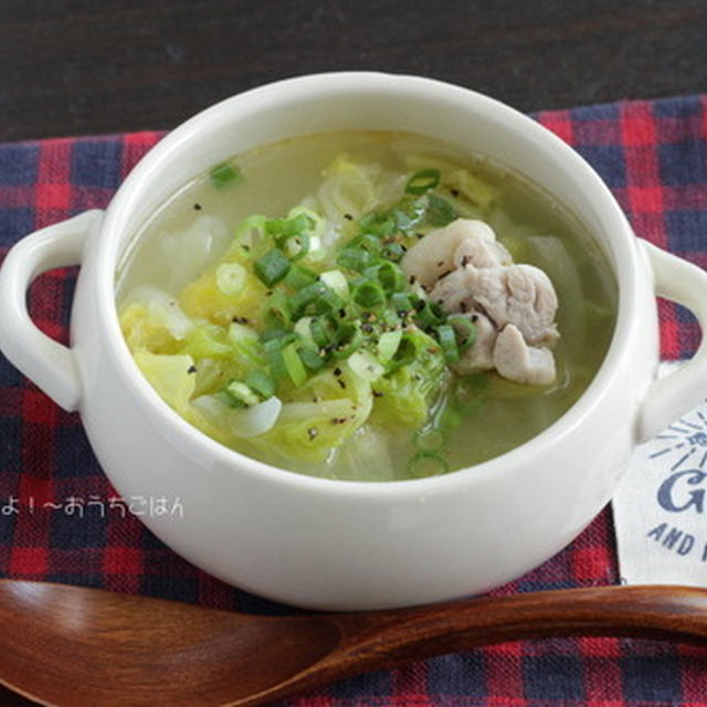 生姜チューブで手軽に！鶏と白菜の中華スープ【スパイス大使】