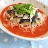 なすとささみの１日分の野菜素麺