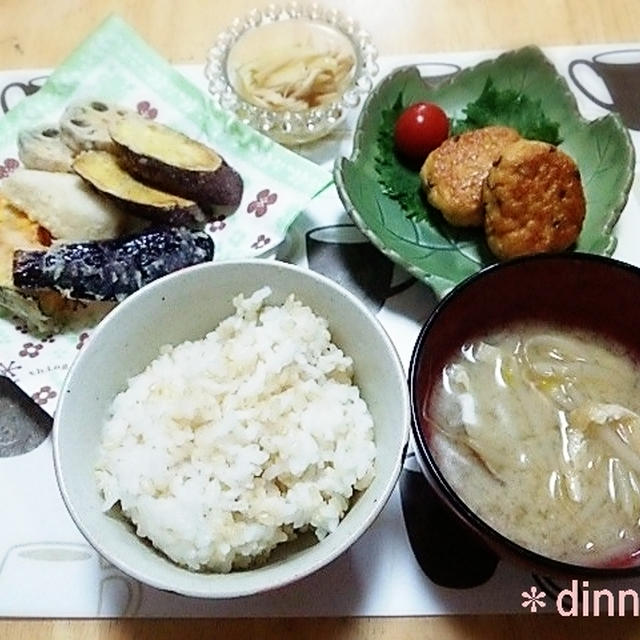 【夕ごはん】照り焼き豆腐ハンバーグ