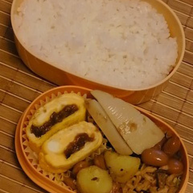 今日のお弁当　〜キユーピー 具のソース　うまみ肉味噌風の玉子焼きのお弁当〜