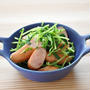 【ラクうま副菜おかず】豆苗とウインナーのしょうが炒め