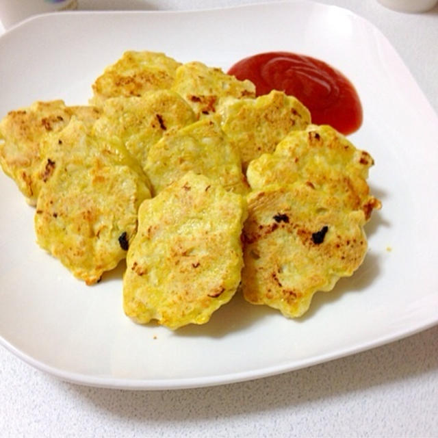 揚げないからヘルシー❗️焼きナゲット✨