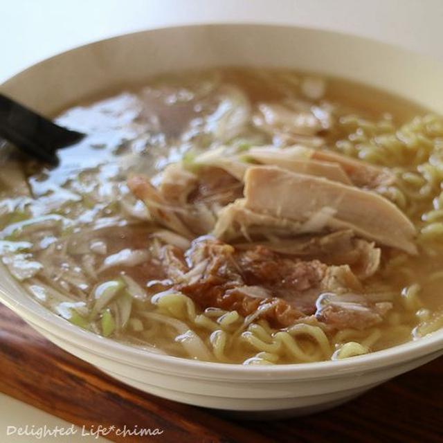 COSTCOロティサリーチキンでチキンラーメン