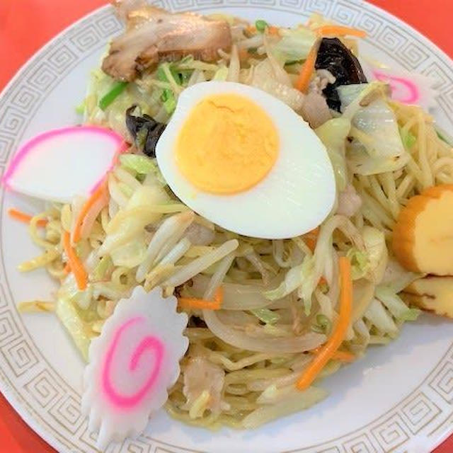 徳栄飯店　五目焼きそば　ラーメン＆カレーライスセット
