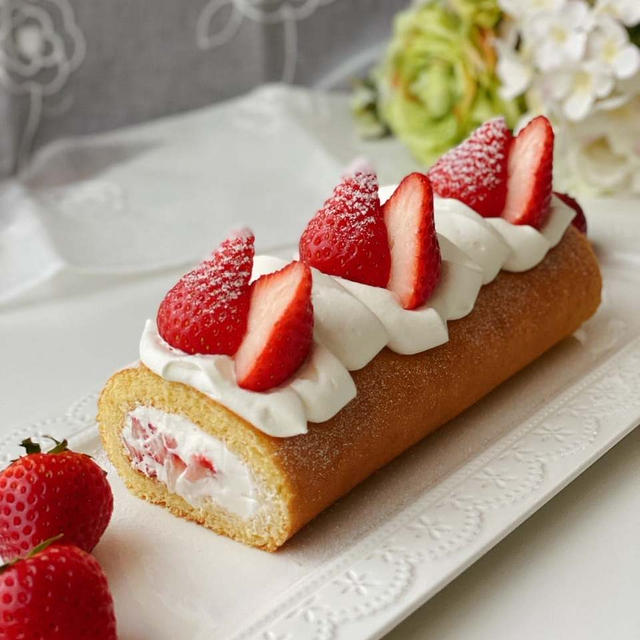たまご２つで作るふわふわロールケーキ