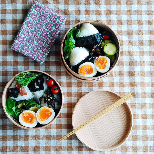 塩とお米が主役の曲げわっぱ弁当を持って、手作りの食材をたずねる取材その1