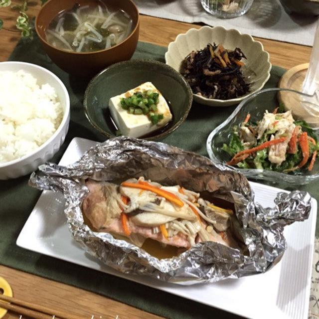 今年初♡鮭のホイル焼き〜♪