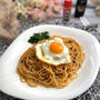 フーディストノートに掲載です！【シンプルだけどおいしい～目玉焼きをのせた七味唐がらしスパゲッティ