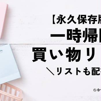 【永久保存版】海外駐在員が教える一時帰国の買いたい物リスト｜リストも配布！