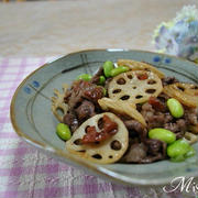 牛肉と蓮根の梅炒め
