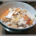 リンゴの皮を使った炊き込みご飯　～　今日のひと品