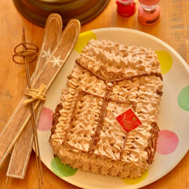 バレンタイン♡登山リュックケーキ