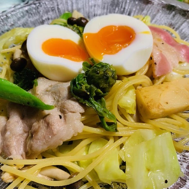 時短レシピ・調味料一つで欲張りパスタの完成