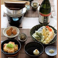 春野菜の天ぷら！明太餅チーズ！〆は釜飯の、おうち居酒屋