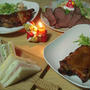 チキンレッグ＆サンタのケーキdeクリスマスディナー