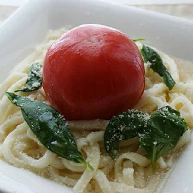 丸ごとトマトの冷やしうどん