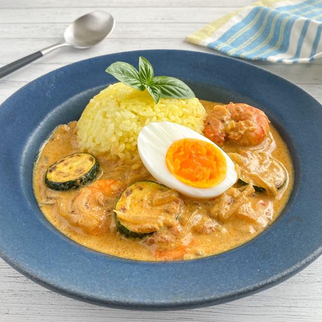 ＊えびとズッキーニのココナッツカレー＊