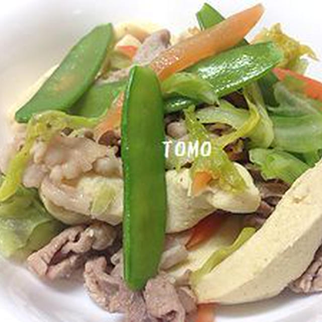 高野豆腐で量増し！春野菜と豚肉の炒め煮