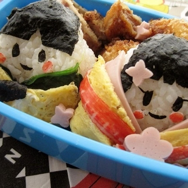 ひな祭りのお弁当（キャラ弁）（幼稚園）